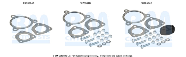 Монтажный комплект труба выхлопного газа BM CATALYSTS FK70564