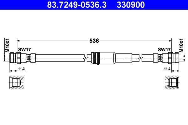 Тормозной шланг ATE 83.7249-0536.3