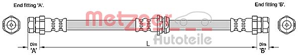 Тормозной шланг METZGER 4110248