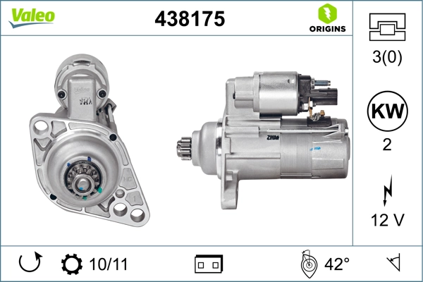 Стартер valeo origins new oe technology VALEO 438175