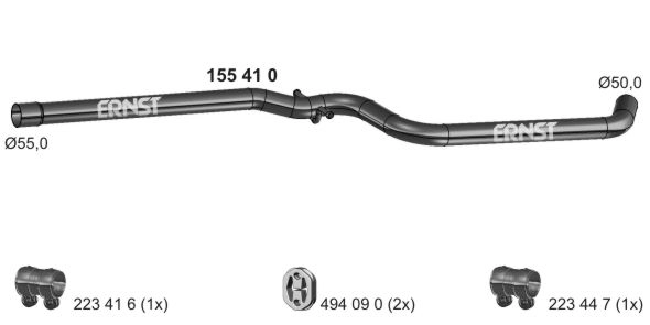 Труба выхлопного газа ERNST 155410