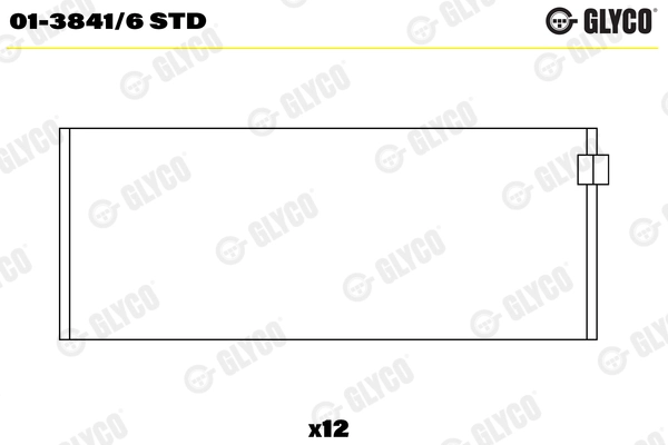 Шатунный подшипник GLYCO 01-3841/6 STD