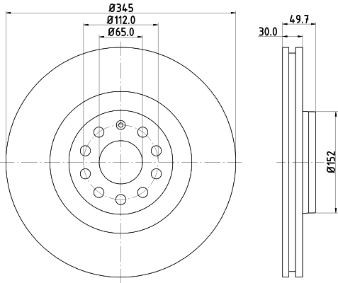 Тормозной диск pro HELLA/BEHR/PAGID 8DD 355 109-541