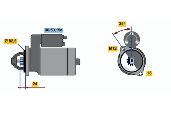 Стартер BOSCH 0 001 108 026