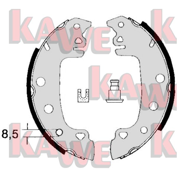 Комплект тормозных колодок KAWE 00770
