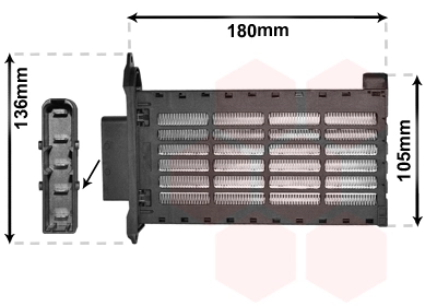 Теплообменник отопление салона ir plus VAN WEZEL 01006141