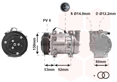 Компрессор кондиционер VAN WEZEL 0100K009