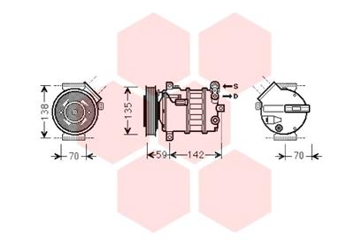 Компрессор кондиционер VAN WEZEL 0100K131