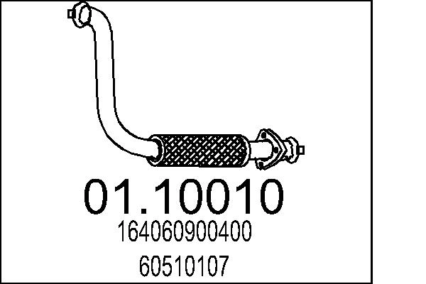 Труба выхлопного газа MTS 01.10010