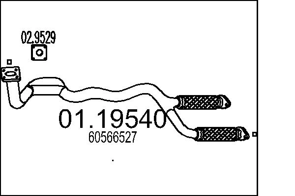 Труба выхлопного газа MTS 01.19540