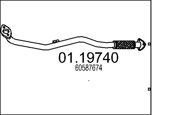 Труба выхлопного газа MTS 01.19740
