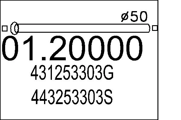 Труба выхлопного газа MTS 01.20000