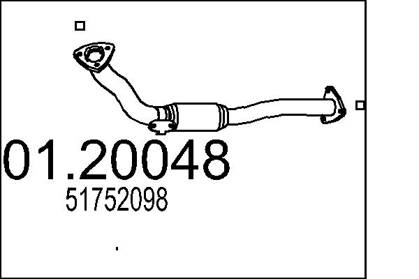 Труба выхлопного газа MTS 01.20048