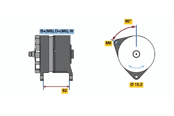 Генератор BOSCH 0 120 468 088