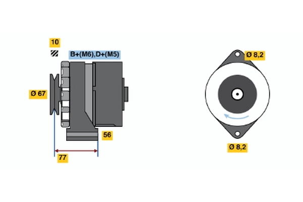Генератор BOSCH 0 120 488 191