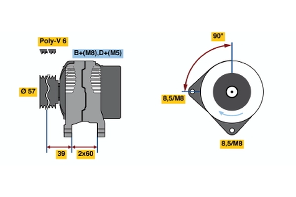 Генератор BOSCH 0 123 510 048