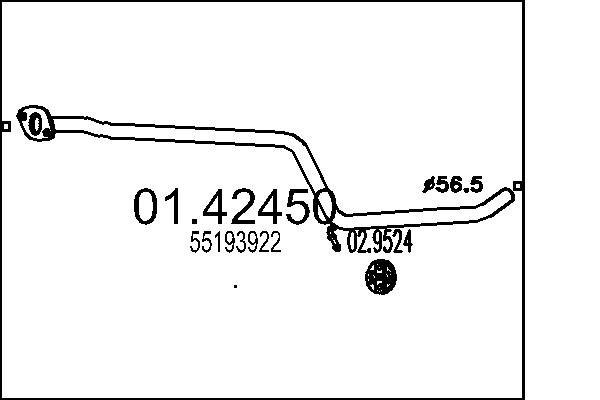 Труба выхлопного газа MTS 01.42450