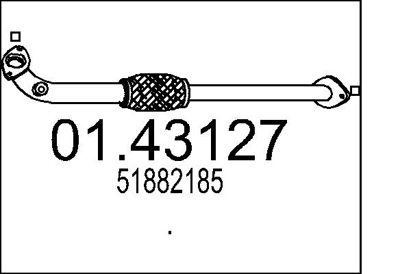 Труба выхлопного газа MTS 01.43127