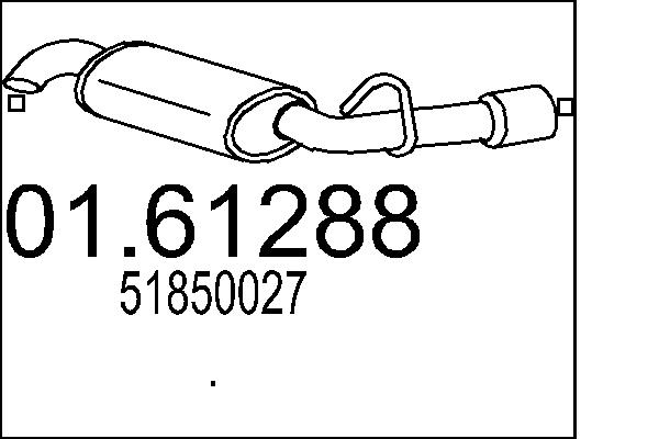 Глушитель выхлопных газов конечный MTS 01.61288