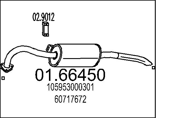 Глушитель выхлопных газов конечный MTS 01.66450