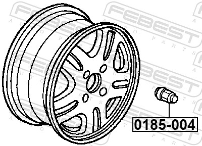 Гайка крепления колеса FEBEST 0185-004