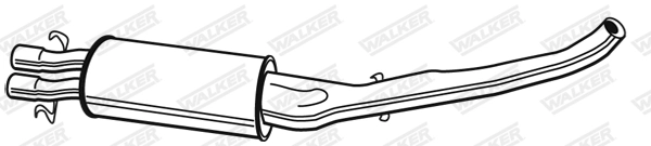Средний глушитель выхлопных газов WALKER PRODUCTS 02191