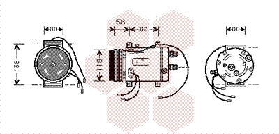 Компрессор кондиционер VAN WEZEL 0300K255
