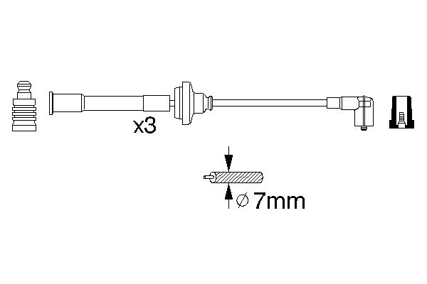 Комплект проводов зажигания BOSCH 0 356 912 880