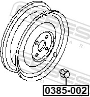 Гайка крепления колеса FEBEST 0385-002
