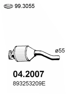 Предглушитель выхлопных газов ASSO 04.2007