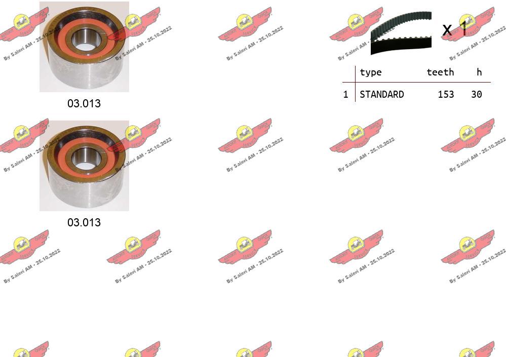 Комплект ремня грм AUTOKIT 04.5046