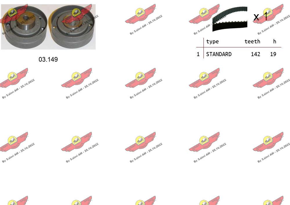 Комплект ремня грм AUTOKIT 04.5186