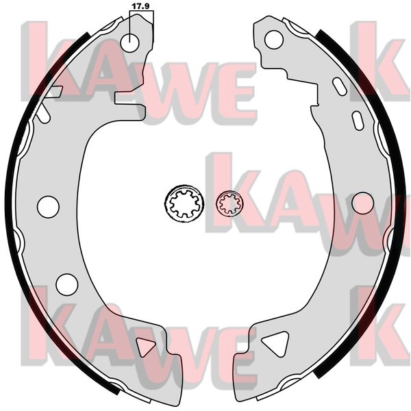 Комплект тормозных колодок KAWE 04920B