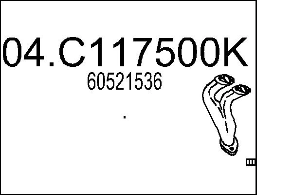 Труба выхлопного газа MTS 04.C117500K