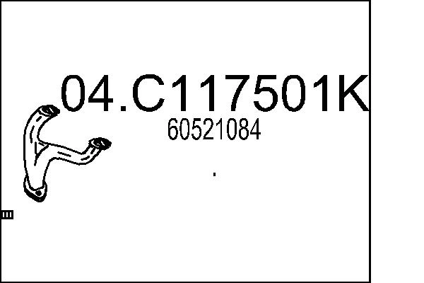 Труба выхлопного газа MTS 04.C117501K