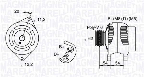 Генератор MAGNETI MARELLI 063321859010
