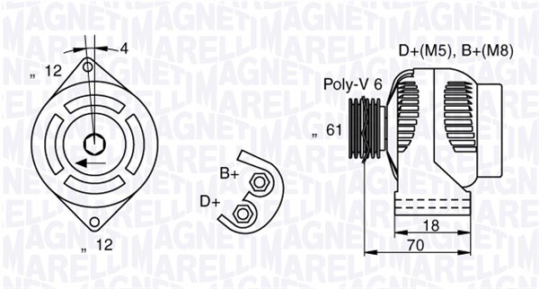 Генератор MAGNETI MARELLI 063377032010