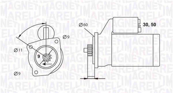 Стартер MAGNETI MARELLI 063523628010