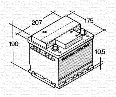 Стартерная аккумуляторная батарея ets MAGNETI MARELLI 067143613003