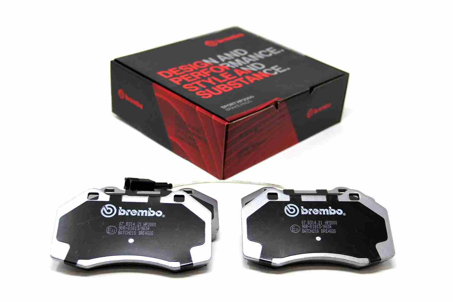 Комплект высокоэффективных тормозных колодок upgrade sport hp2000 BREMBO 07.B314.21