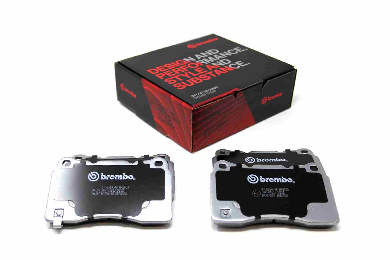 Комплект высокоэффективных тормозных колодок upgrade sport hp2000 BREMBO 07.B314.48