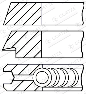Комплект поршневых колец GOETZE ENGINE 08-109407-10