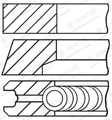 Комплект поршневых колец GOETZE ENGINE 08-118008-00