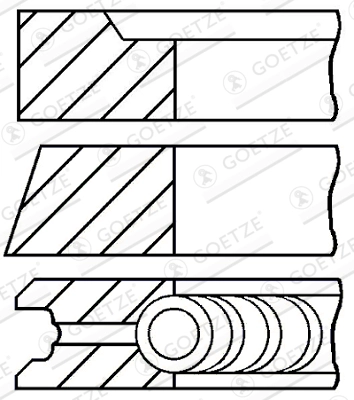 Комплект поршневых колец GOETZE ENGINE 08-124600-00