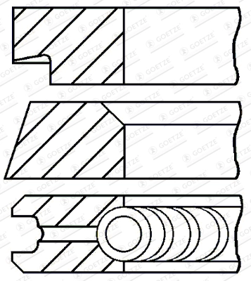 Комплект поршневых колец GOETZE ENGINE 08-145406-00