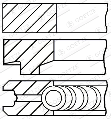 Комплект поршневых колец GOETZE ENGINE 08-146106-00