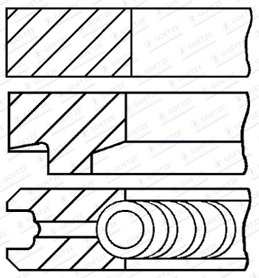 Комплект поршневых колец GOETZE ENGINE 08-146108-00