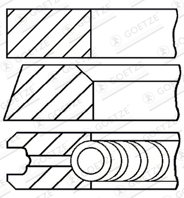 Комплект поршневых колец GOETZE ENGINE 08-214500-10