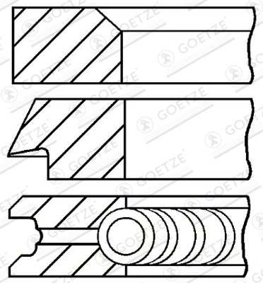 Комплект поршневых колец GOETZE ENGINE 08-215306-10