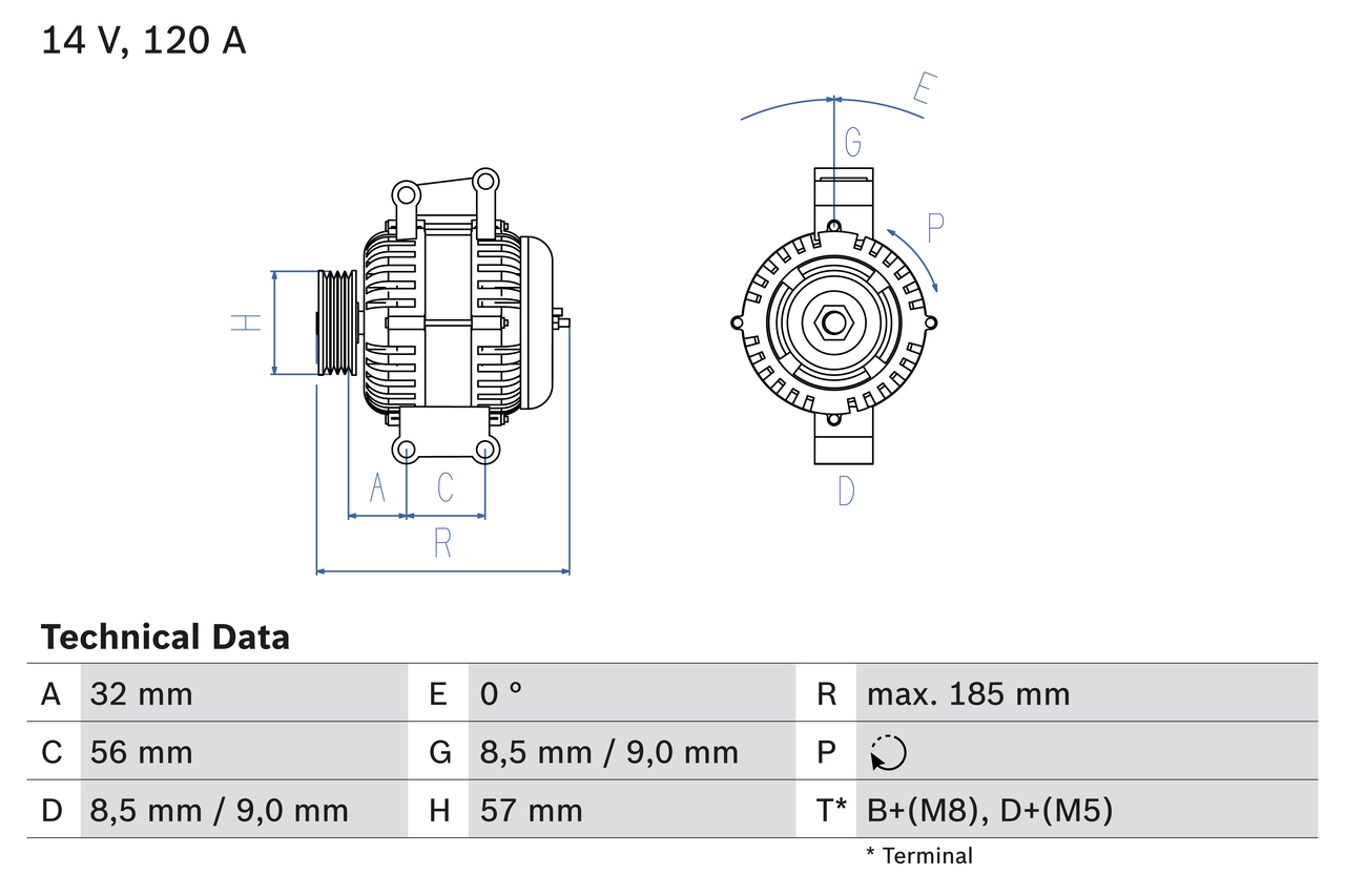 Генератор BOSCH 0 986 048 620